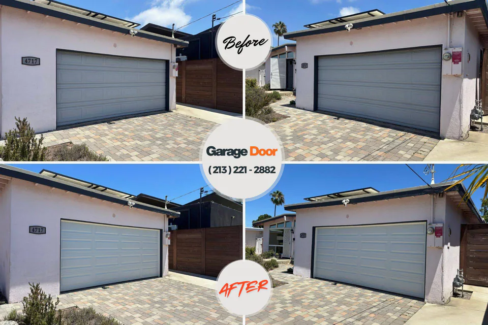 Before and after: garage door repair Kapaau, HI